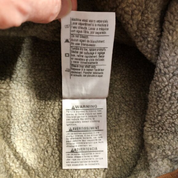 Carhartt Jacket Mens XL Sandstone Sherpa Fleece Lined Sierra Hooded Work Coat - Picture 7 of 10